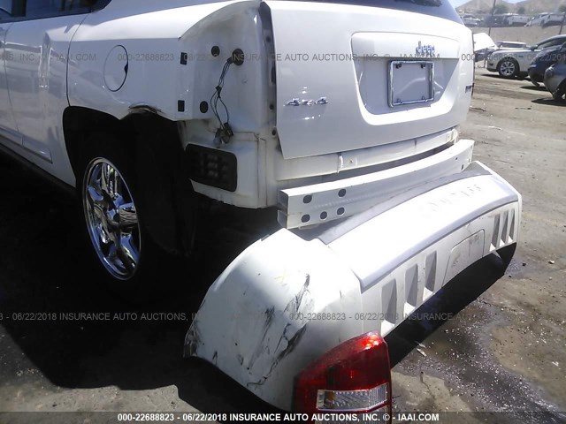 1J8FF57W67D169760 - 2007 JEEP COMPASS LIMITED WHITE photo 6