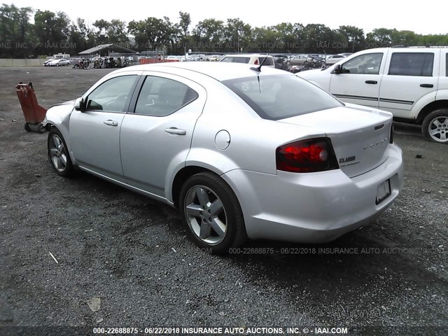 1B3BD2FG0BN535205 - 2011 DODGE AVENGER LUX SILVER photo 3