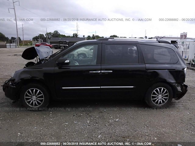 KNDMH4C79C6423381 - 2012 KIA SEDONA EX BLACK photo 6