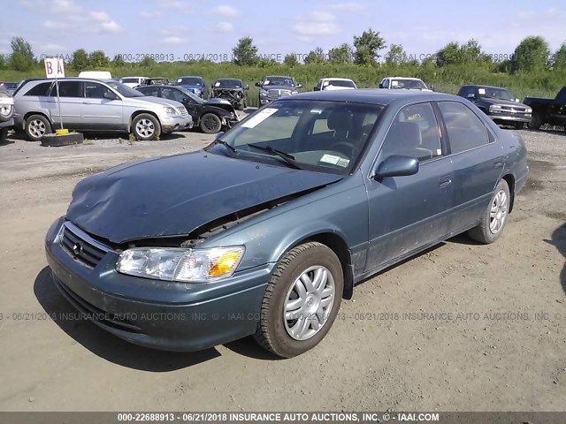 4T1BG22K4YU973431 - 2000 TOYOTA CAMRY CE/LE/XLE BLUE photo 2