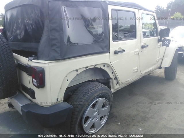 1J4HA5H14BL615401 - 2011 JEEP WRANGLER UNLIMITE SAHARA CREAM photo 6