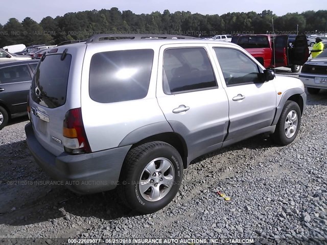 4F2YU071X1KM09067 - 2001 MAZDA TRIBUTE DX SILVER photo 4