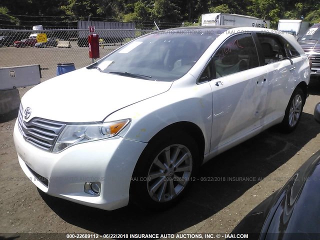 4T3BA3BB5BU019860 - 2011 TOYOTA VENZA WHITE photo 2