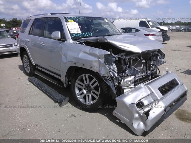 JTEZU5JR4B5016788 - 2011 TOYOTA 4RUNNER SR5/LIMITED SILVER photo 6