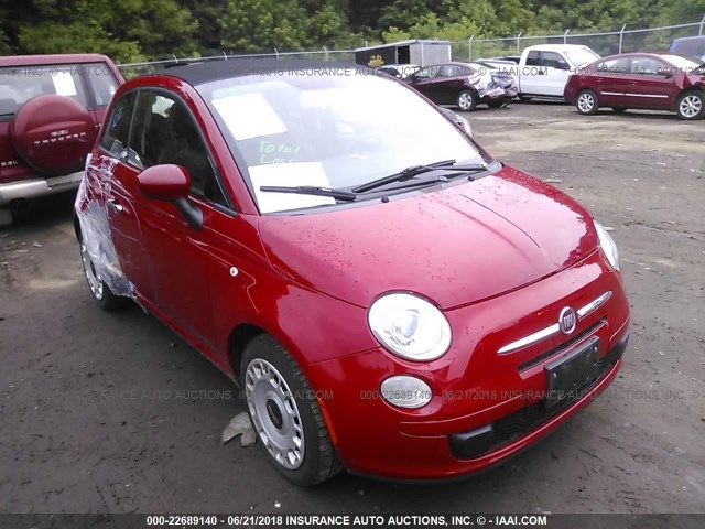 3C3CFFDR3CT343906 - 2012 FIAT 500 POP RED photo 1