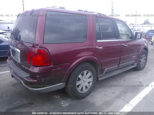 5LMFU27R34LJ34223 - 2004 LINCOLN NAVIGATOR 勃艮第红 照片 4