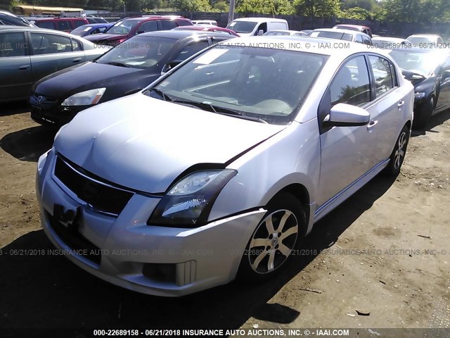 3N1AB6AP5CL635349 - 2012 NISSAN SENTRA 2.0/2.0S/SR/2.0SL SILVER photo 2