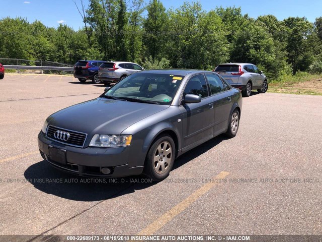 WAULC68E92A221162 - 2002 AUDI A4 1.8T QUATTRO Pewter photo 2