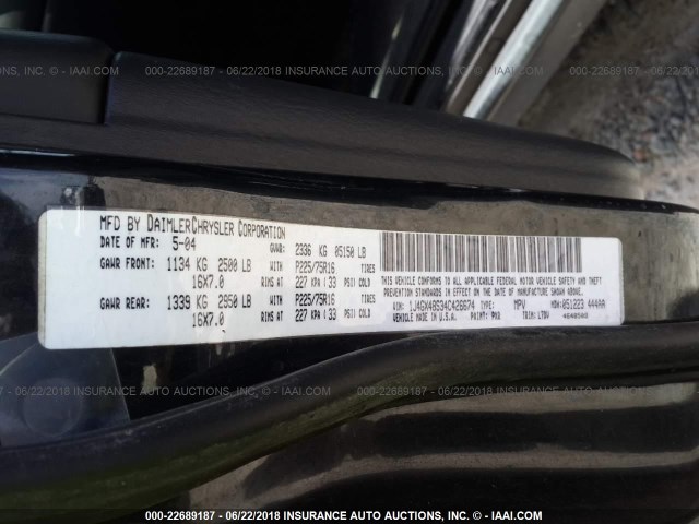 1J4GX48S34C426674 - 2004 JEEP GRAND CHEROKEE LAREDO/COLUMBIA/FREEDOM 黑色 照片 9