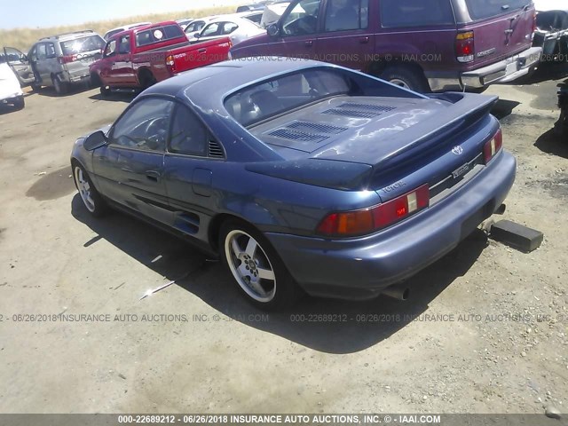 JT2SW21N0M0013441 - 1991 TOYOTA MR2 SPORT ROOF BLUE photo 3