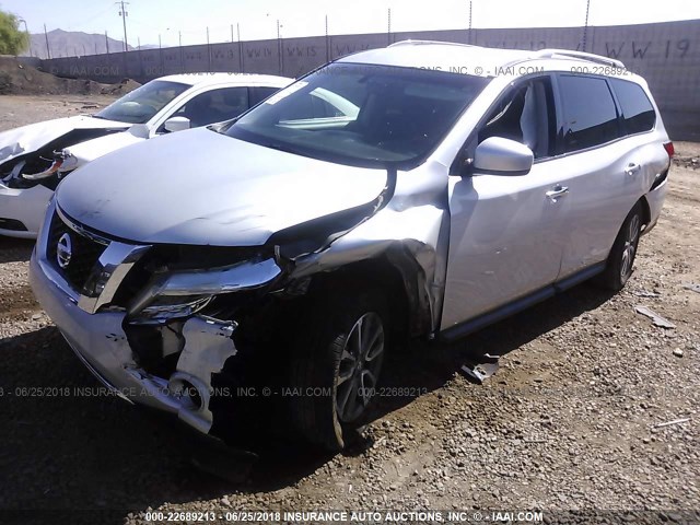 5N1AR2MN1DC619704 - 2013 NISSAN PATHFINDER S/SV/SL/PLATINUM 银色 照片 2