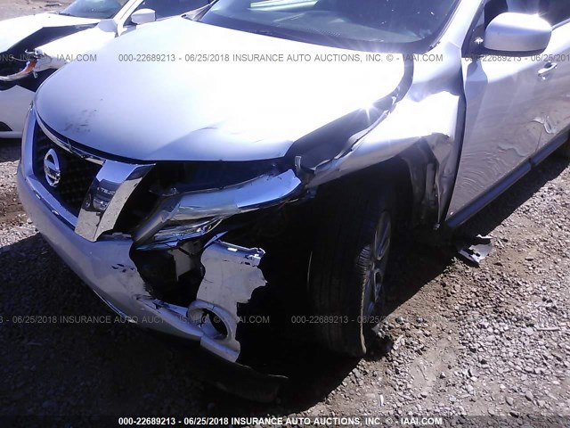 5N1AR2MN1DC619704 - 2013 NISSAN PATHFINDER S/SV/SL/PLATINUM 银色 照片 6