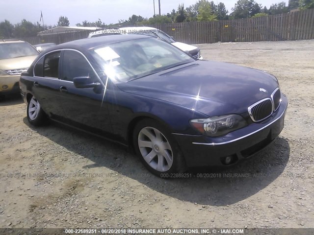 WBAHL83566DT03413 - 2006 BMW 750 I Dark Blue photo 1