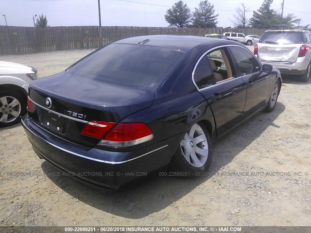 WBAHL83566DT03413 - 2006 BMW 750 I Dark Blue photo 4