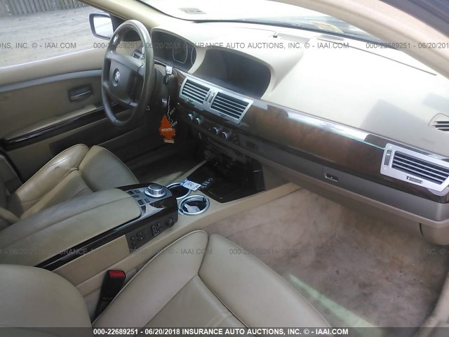 WBAHL83566DT03413 - 2006 BMW 750 I Dark Blue photo 5