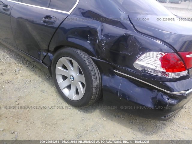 WBAHL83566DT03413 - 2006 BMW 750 I Dark Blue photo 6