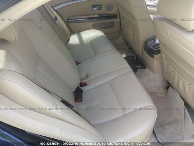 WBAHL83566DT03413 - 2006 BMW 750 I Dark Blue photo 8