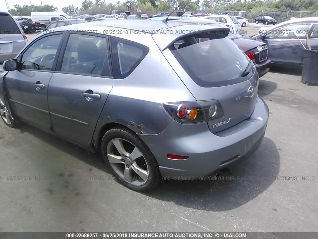 JM1BK343241142861 - 2004 MAZDA 3 HATCHBACK GRAY photo 3