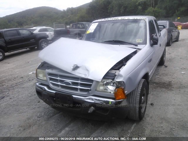 1FTYR14U12TA05723 - 2002 FORD RANGER SUPER CAB SILVER photo 6