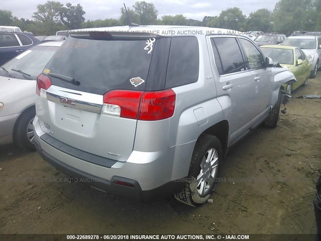 2GKFLREK7D6250207 - 2013 GMC TERRAIN SLE SILVER photo 4