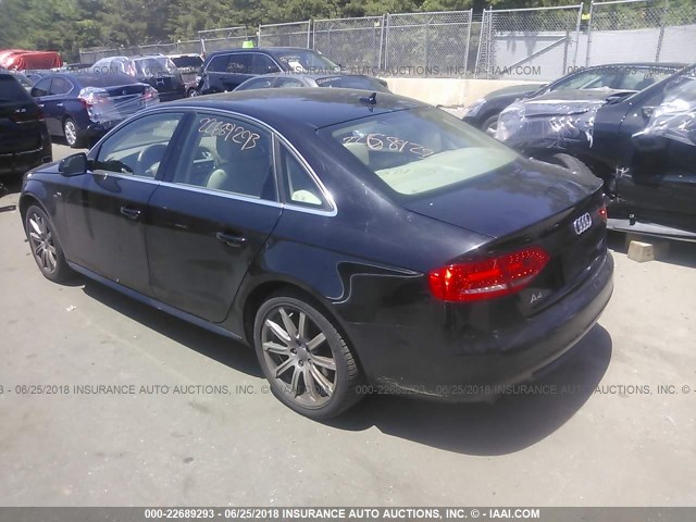 WAUFFAFL3CN019341 - 2012 AUDI A4 BLACK photo 3