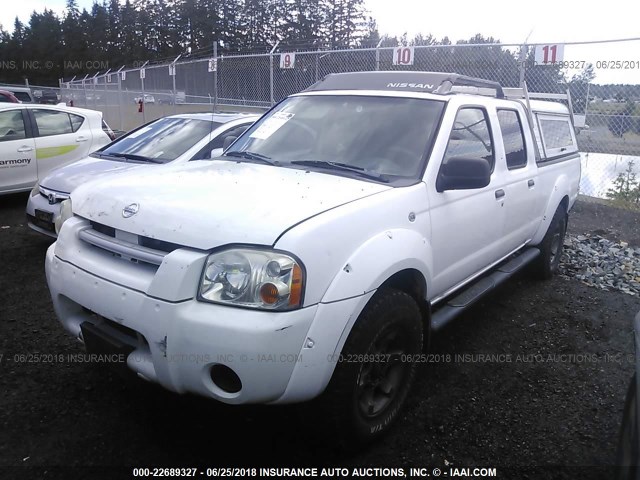 1N6ED29X23C426925 - 2003 NISSAN FRONTIER CREW CAB XE/CREW CAB SE WHITE photo 2