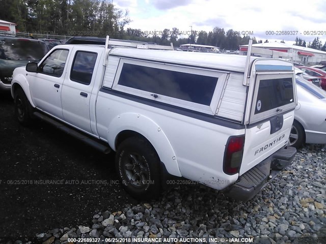 1N6ED29X23C426925 - 2003 NISSAN FRONTIER CREW CAB XE/CREW CAB SE WHITE photo 3