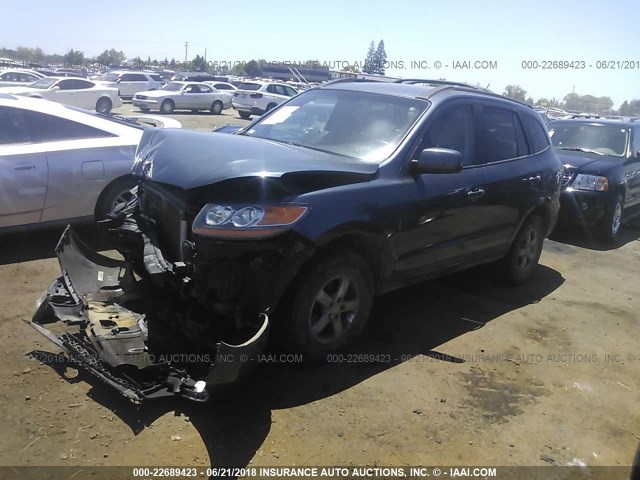 5NMSG73D98H212242 - 2008 HYUNDAI SANTA FE GLS GRAY photo 2