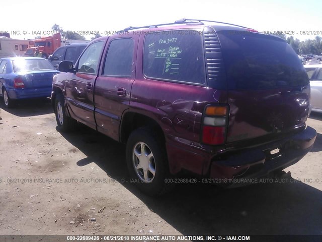 1GKEK63U35J229988 - 2005 GMC YUKON DENALI RED photo 3