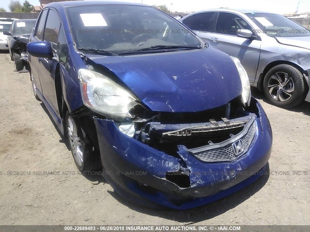 JHMGE88459S005149 - 2009 HONDA FIT SPORT BLUE photo 6