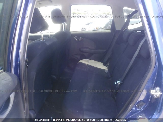 JHMGE88459S005149 - 2009 HONDA FIT SPORT BLUE photo 8