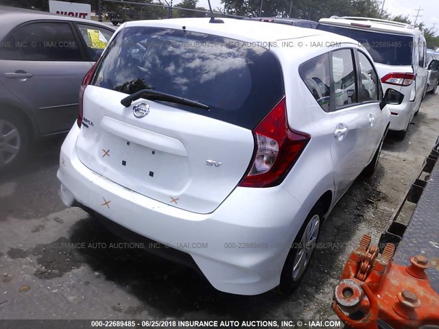 3N1CE2CP2JL364849 - 2018 NISSAN VERSA NOTE S/S PLUS/SV/SL/SR WHITE photo 4