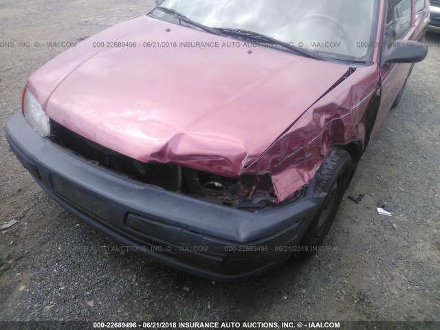 JT2AC52L7V0210885 - 1997 TOYOTA TERCEL CE RED photo 6