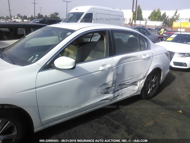 1HGCP2F64CA236666 - 2012 HONDA ACCORD SE WHITE photo 6