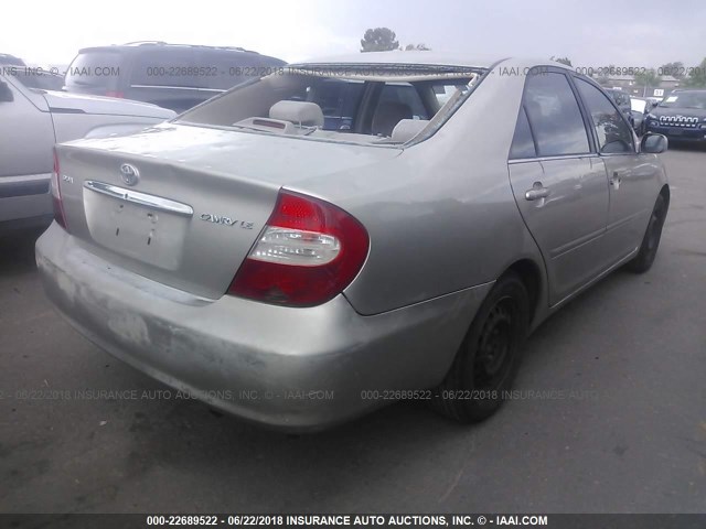 4T1BE32K42U517612 - 2002 TOYOTA CAMRY LE/XLE/SE Qızıl foto 4