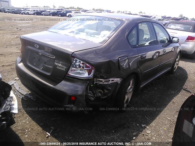 4S3BL616X97224838 - 2009 SUBARU LEGACY 2.5I TAN photo 4