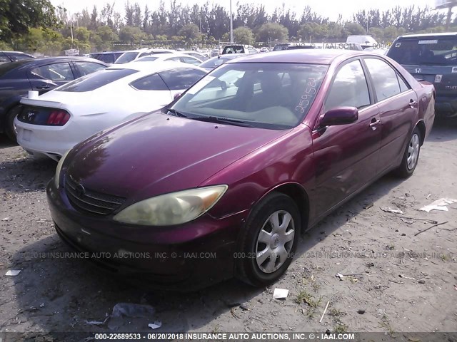 4T1BE32K33U259584 - 2003 TOYOTA CAMRY LE/XLE/SE 栗色 照片 2