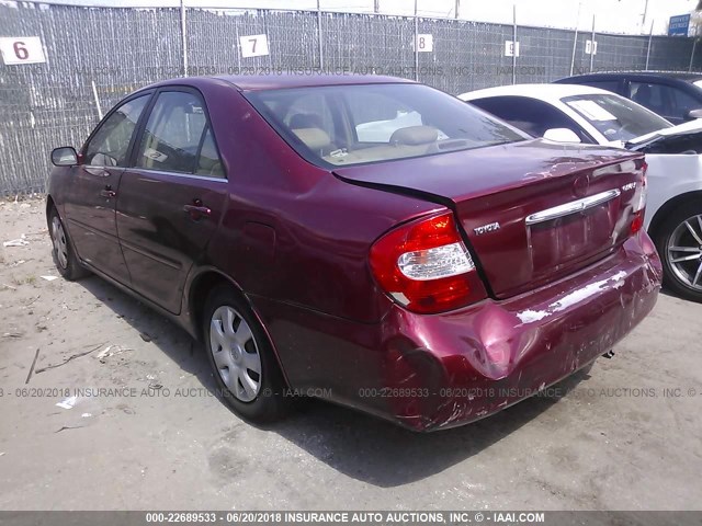 4T1BE32K33U259584 - 2003 TOYOTA CAMRY LE/XLE/SE 栗色 照片 3