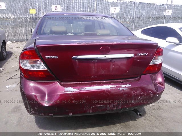 4T1BE32K33U259584 - 2003 TOYOTA CAMRY LE/XLE/SE 栗色 照片 6