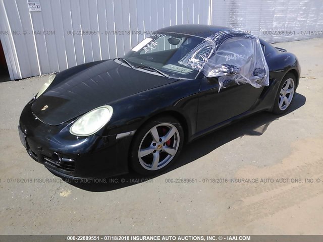 WP0AB29827U780511 - 2007 PORSCHE CAYMAN S BLACK photo 2