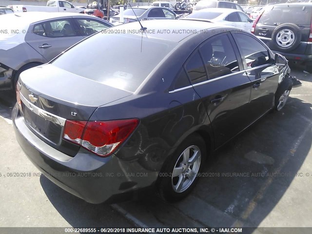 1G1PK5SB9E7163774 - 2014 CHEVROLET CRUZE LT GRAY photo 4