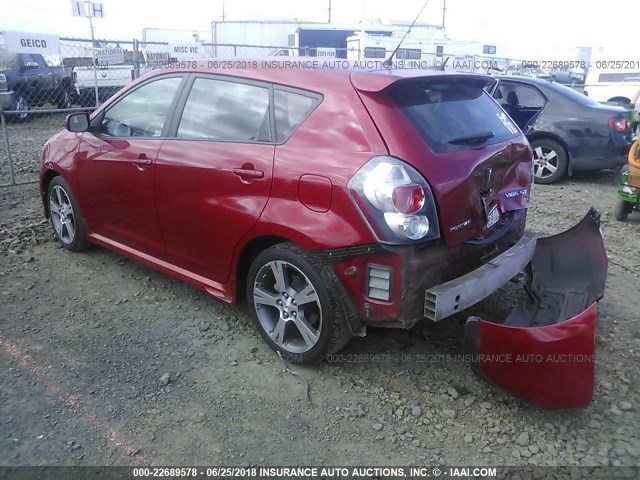 5Y2SR67009Z467435 - 2009 PONTIAC VIBE GT RED photo 3