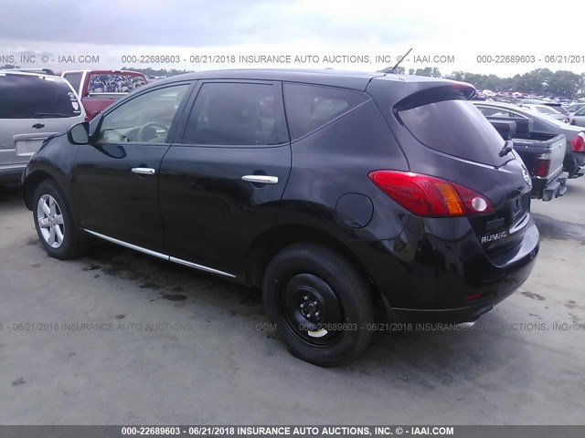 JN8AZ1MW3AW102040 - 2010 NISSAN MURANO S/SL/LE BLACK photo 3