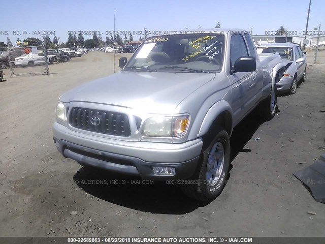 5TESN92N03Z231704 - 2003 TOYOTA TACOMA XTRACAB PRERUNNER ვერცხლისფერი ფოტო 2