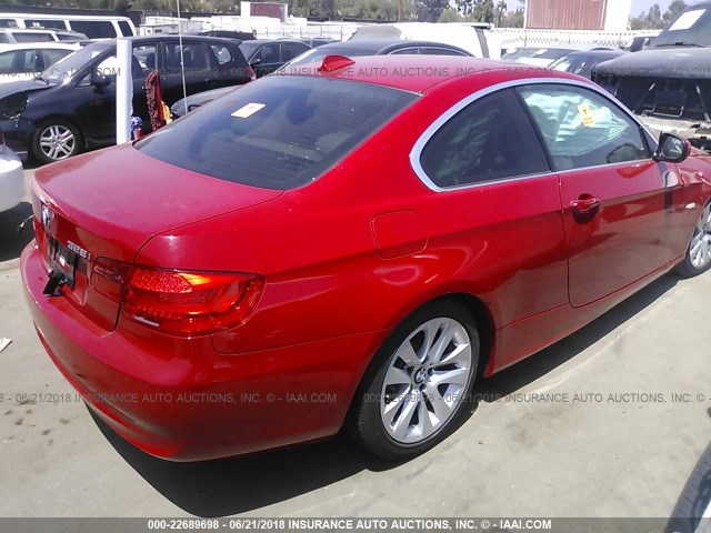 WBAKE3C55DE771255 - 2013 BMW 328 I RED photo 4