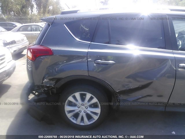 2T3YFREV6FW153416 - 2015 TOYOTA RAV4 LIMITED GRAY photo 6