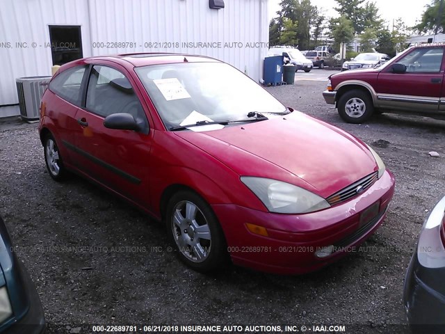3FAFP31313R117886 - 2003 FORD FOCUS ZX3 RED photo 1