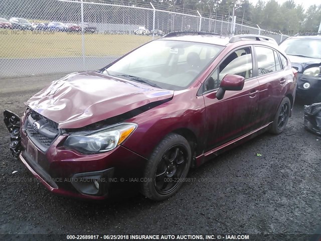 JF1GPAL63CG246395 - 2012 SUBARU IMPREZA SPORT PREMIUM MAROON photo 2