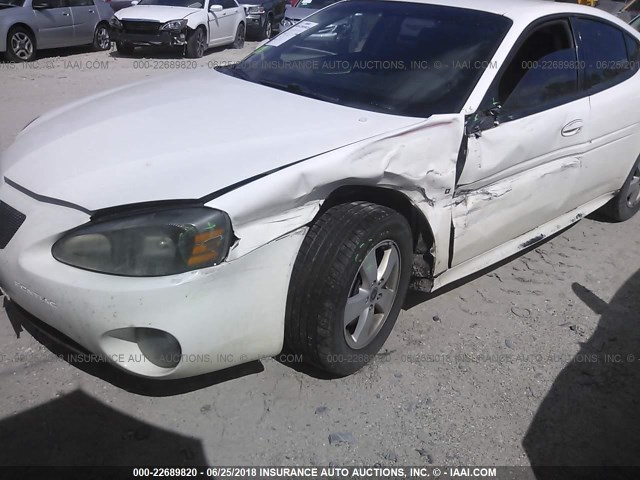 2G2WP552861205189 - 2006 PONTIAC GRAND PRIX WHITE photo 6