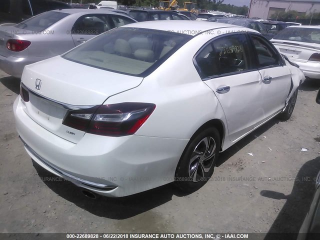 1HGCR2F40HA153185 - 2017 HONDA ACCORD LX WHITE photo 4